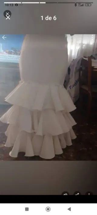 Falda flamenca volantes blanca