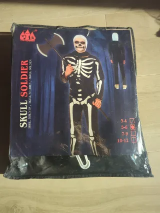 Disfraz Calavera Soldado Talla 5-6