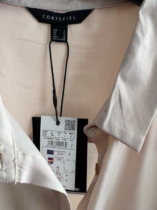 Blusa elegante Cortefiel color beig talla M