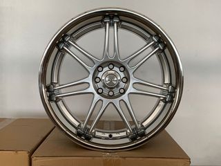 4 LLANTAS sato 7 SILVER 7.5x18 4x100 4x114.3 et38