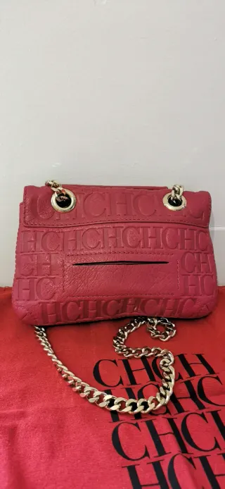 Bolso CH Cadena Rosa y Dorado