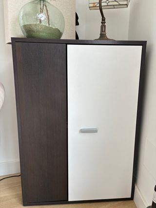 Conjunto Muebles Salón Madera y Cristal