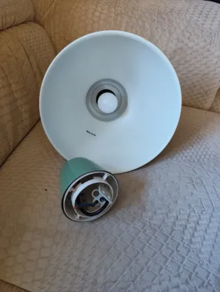 Lámpara colgante verde vintage metal