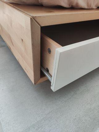 Cama Matrimonio Ikea Mandal Madera