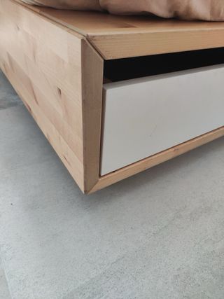 Cama Matrimonio Ikea Mandal Madera