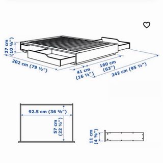 Cama Matrimonio Ikea Mandal Madera