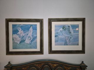 Habitación completa madera maciza azul