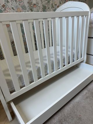 Cuna Trama Glamour Blanca 60x120