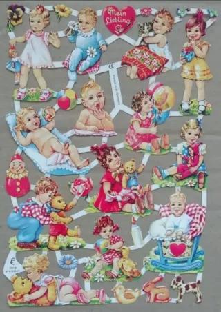 Lamina cromos troquelados EF 7018. Cromos infantil