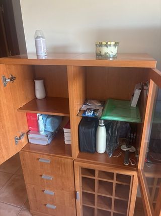Mueble Cajones y Vinoteca Madera