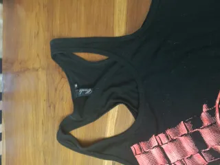 Camiseta tirantes con estampado de reloj