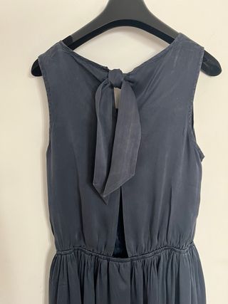 Vestido seda Javier Simorra gris