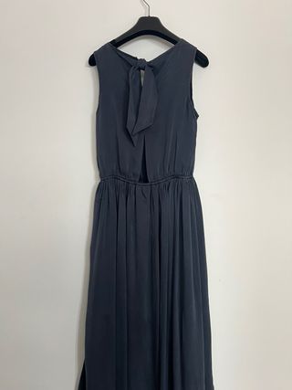 Vestido seda Javier Simorra gris