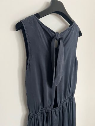 Vestido seda Javier Simorra gris