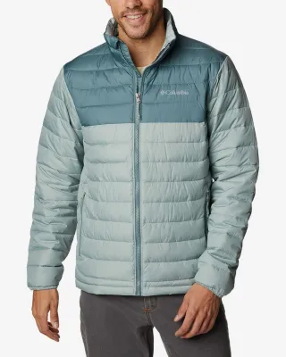 Chaqueta Columbia verde y azul