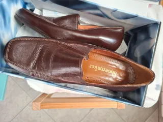 Scarpe donna in cuoio marrone