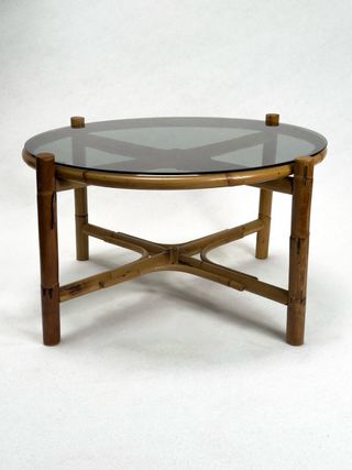 Mesa Centro Caña Vintage 1960s