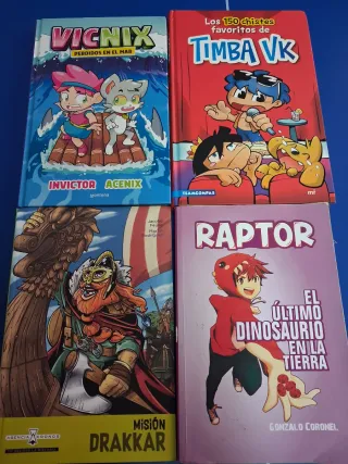 Libros juveniles youtubers Raptor, Vicnic, Timba..