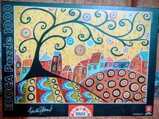 Puzzle Educa 1000 Piezas Árbol y Casas