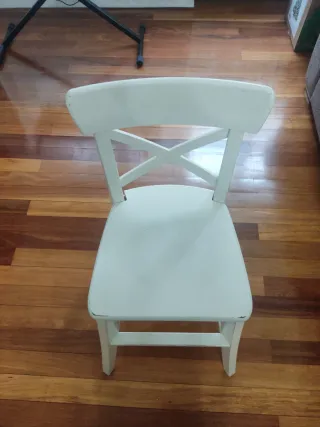 Silla alta madera blanca Ikea