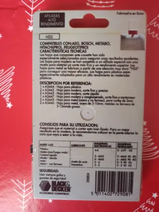 Juego Hojas Sierra Vaivén Black & Decker