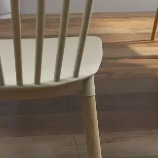 4 Sillas Comedor Nórdicas Madera Beige