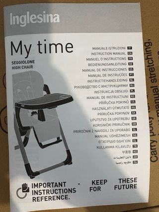 Trona Inglesina bebé verde como nueva