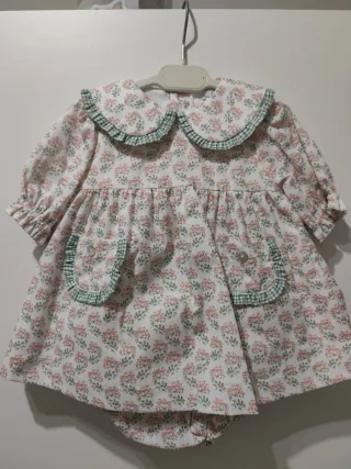 Conjunto vestido y braguita floral