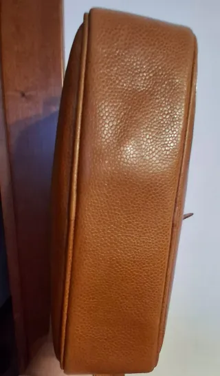 Borsa tracolla vintage Pirovano pelle marrone
