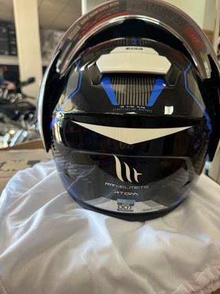 Casco Modular MT Helmets Negro y Azul