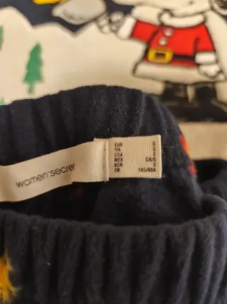 Pijama Mujer Snoopy Navidad Talla S woman secret.