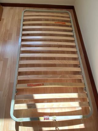 Somier metálico y de madera 90cm