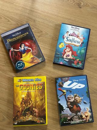 Lote 4 Películas DVD Disney y Warner
