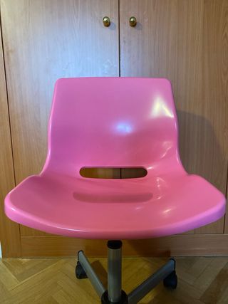 Silla juvenil de escritorio, amplia y con ruedas
