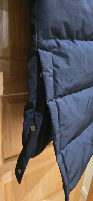 Abrigo largo plumífero ZARA azul marino