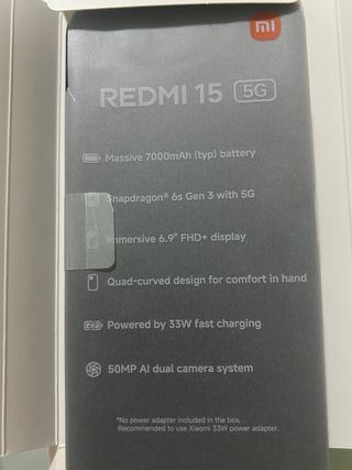 Xiaomi Redmi 15 5G 256GB Negro
