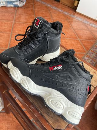 Botas Invierno Negro/Blanco