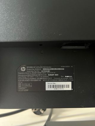 Monitor ordenador HP V27ie FHD Negro