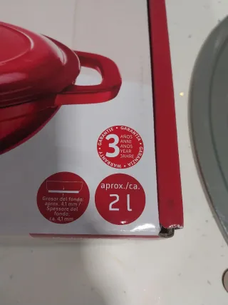 Olla hierro fundido Ernesto 2L roja