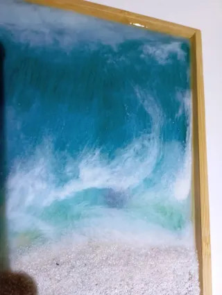 Vassoio decorativo resina mare tartaruga