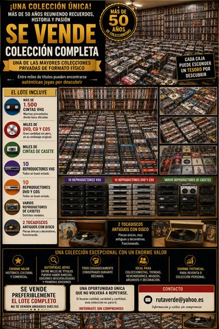 Miles de cintas VHS , DVDS,CASETTES Y reproductore
