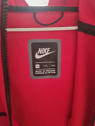 Chaqueta Nike Tech Fleece Roja XXL Chico