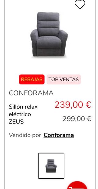 Sillón Eléctrico Negro/Gris