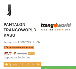 Pantalón Trangoworld Kasu DN 810 XL