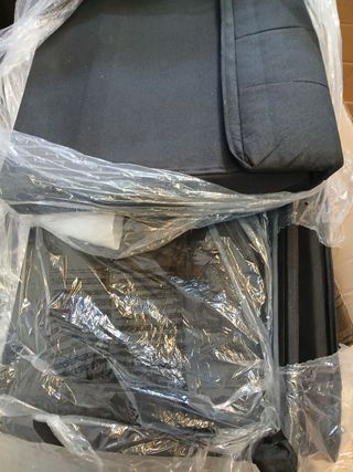 vidaXL Sofá Chesterfield de 3 plazas tela negro