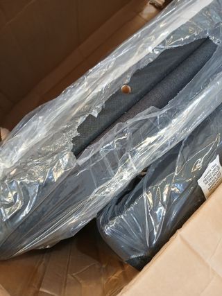 vidaXL Sofá Chesterfield de 3 plazas tela negro