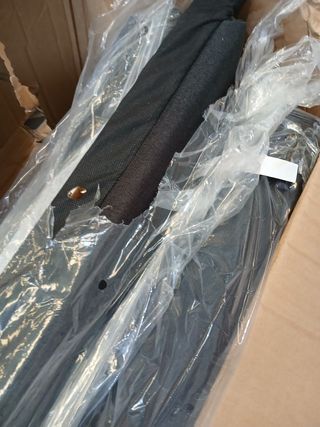 vidaXL Sofá Chesterfield de 3 plazas tela negro