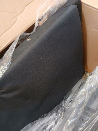 vidaXL Sofá Chesterfield de 3 plazas tela negro