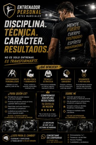 Entrenador personal artes marciales