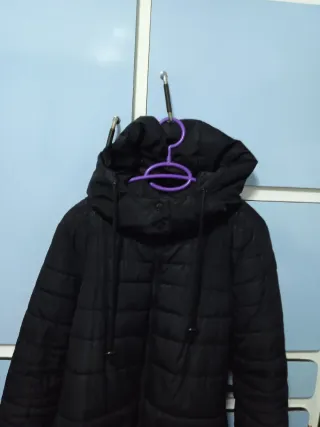 Abrigo acolchado parka negro